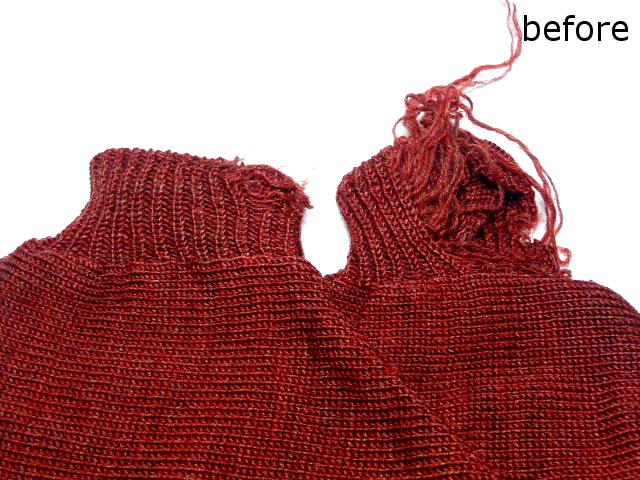 ニット修理5前